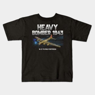 B17 Flying Fortress Bomber Pilot Gift Battle of Britain Kids T-Shirt